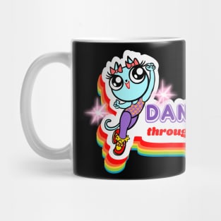 Rainbow Sparkle Dance Cat Mug
